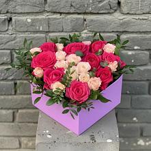 Цветочная композиция из Розы в коробке в Никитское