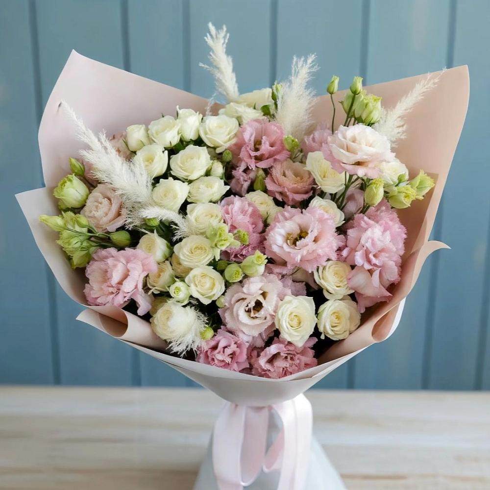 Букет цветов из: Альстромерии и Розы в Никитское