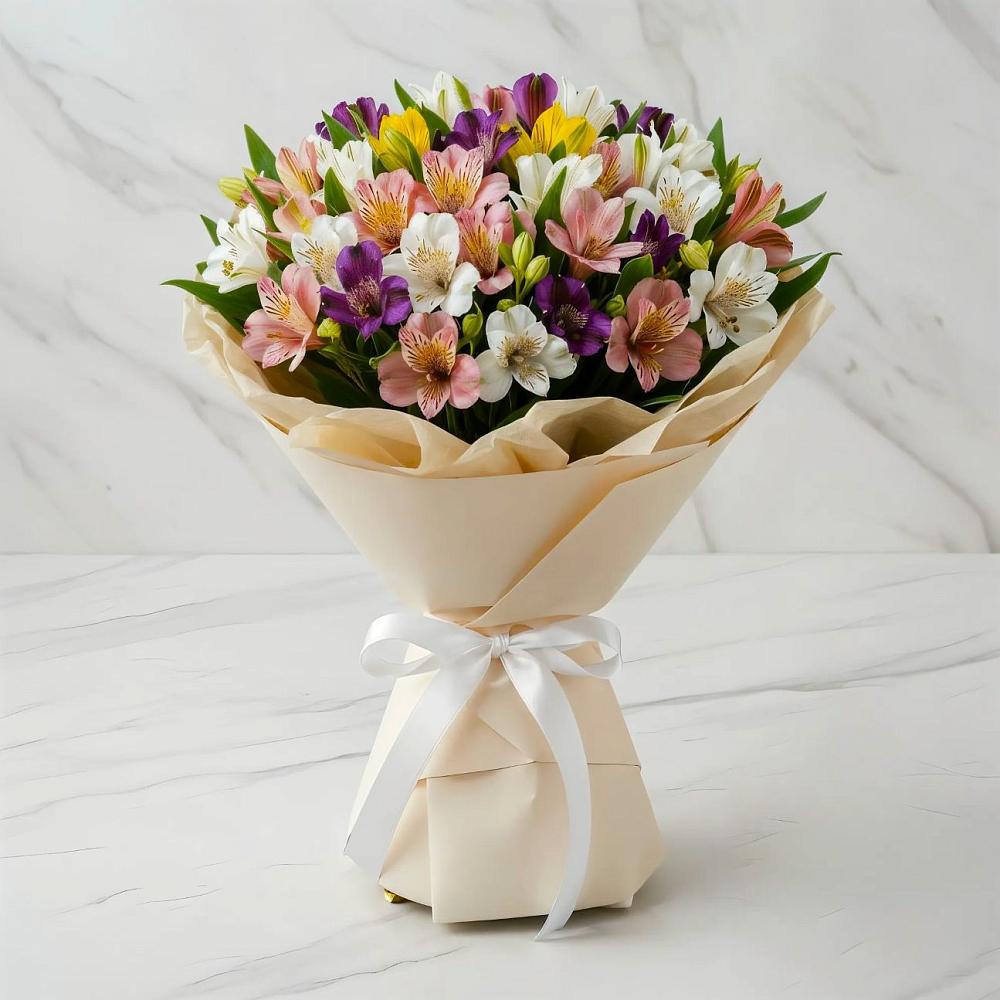 Букет цветов из: Альстромерии в Никитское