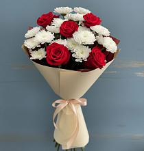 Букет цветов из:  Розы и Хризантемы в Никитское