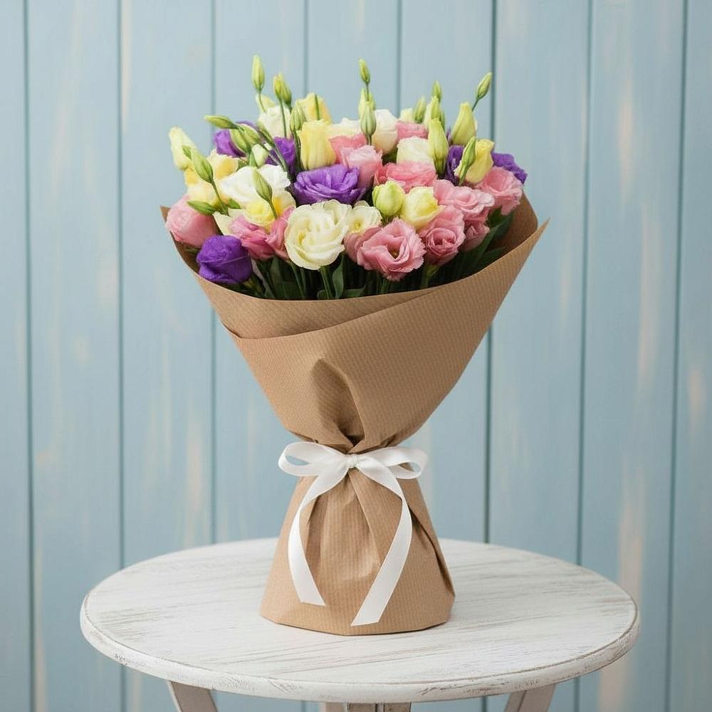 Букет цветов из: Лизиантусы в Никитское