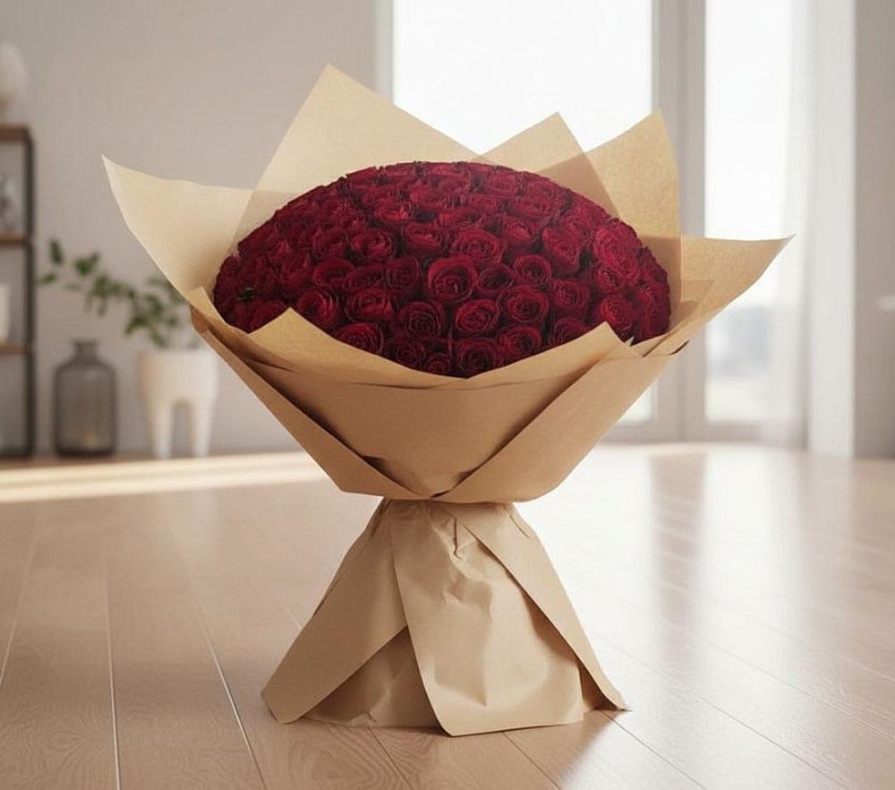 Букет 101 Красная роза в Никитское