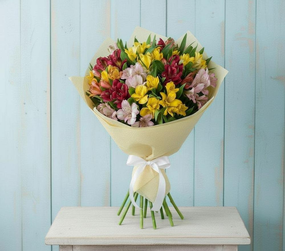 Букет цветов из: Альстромерии в Никитское