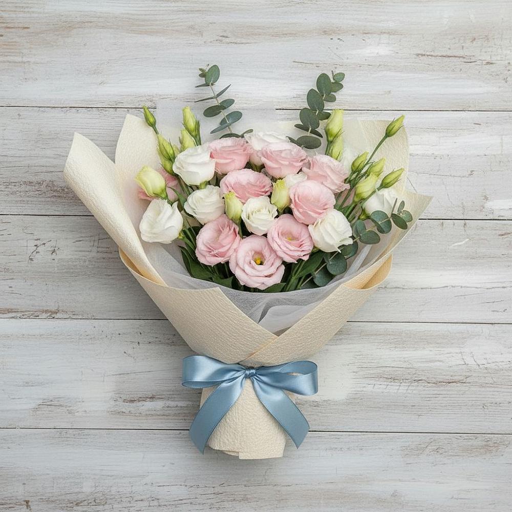 Букет цветов из: Лизиантусы в Никитское